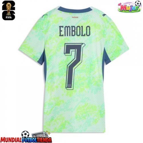 Camiseta Suiza Breel Embolo #7 Segunda Equipación Replica Mundial 2026 para mujer mangas cortas